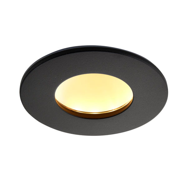 OrbitalPRO Bathroom Recessed Ceiling Light CCT Black IP65 9W