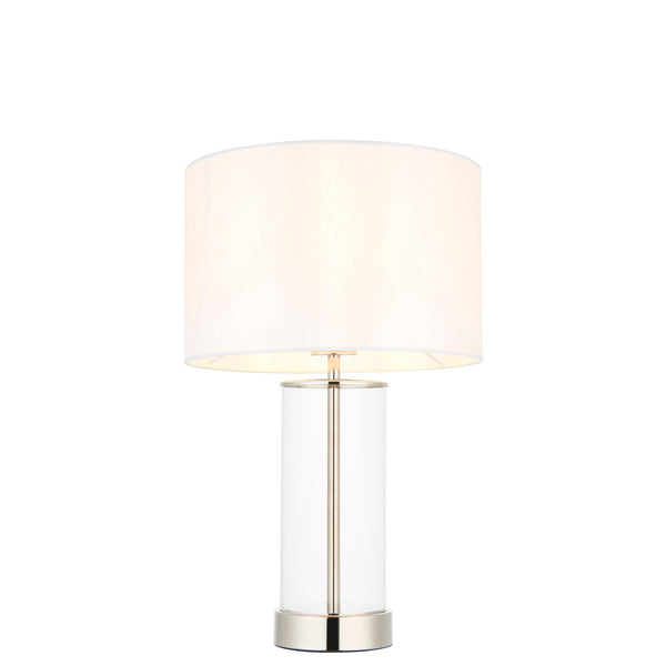 Endon Lessina 1 Light Nickel & Glass Touch Table Lamp