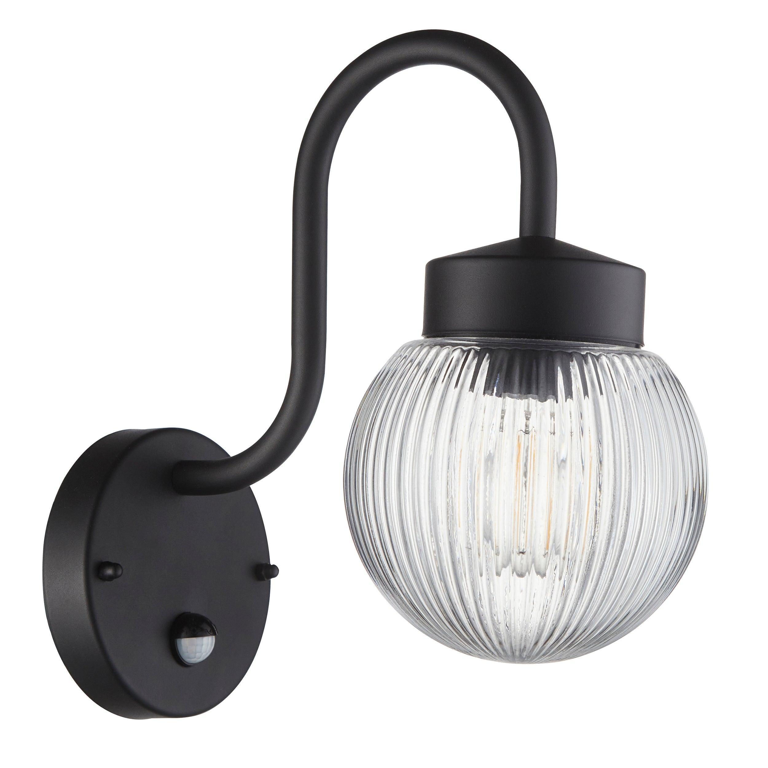 eldon pir black outdoor wall light by Endon Lighting Hallway lights Close Up
