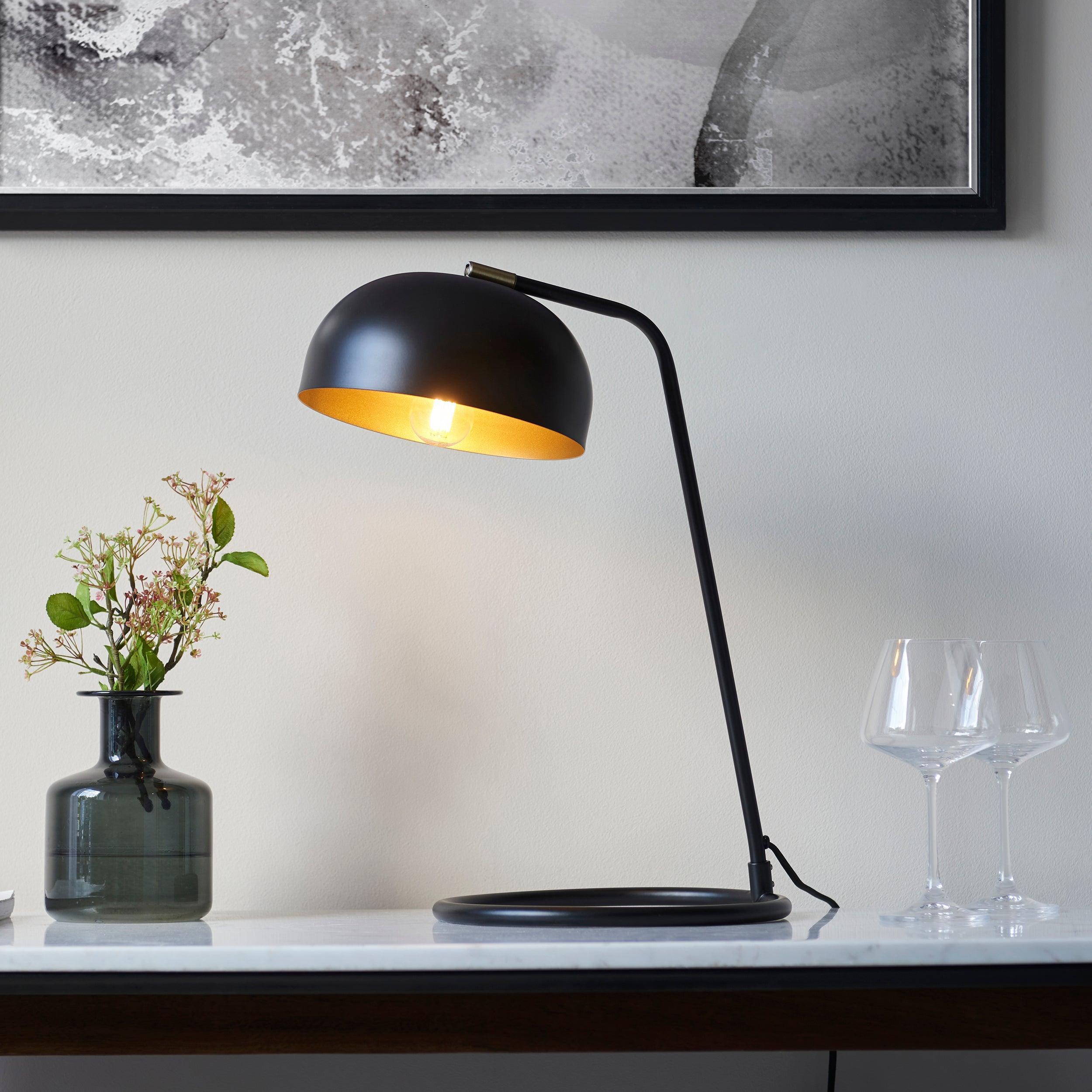Brair New Black Industrial Table Lamp-Endon Lighting-Living-Room-Tiffany Lighting Direct-[image-position]