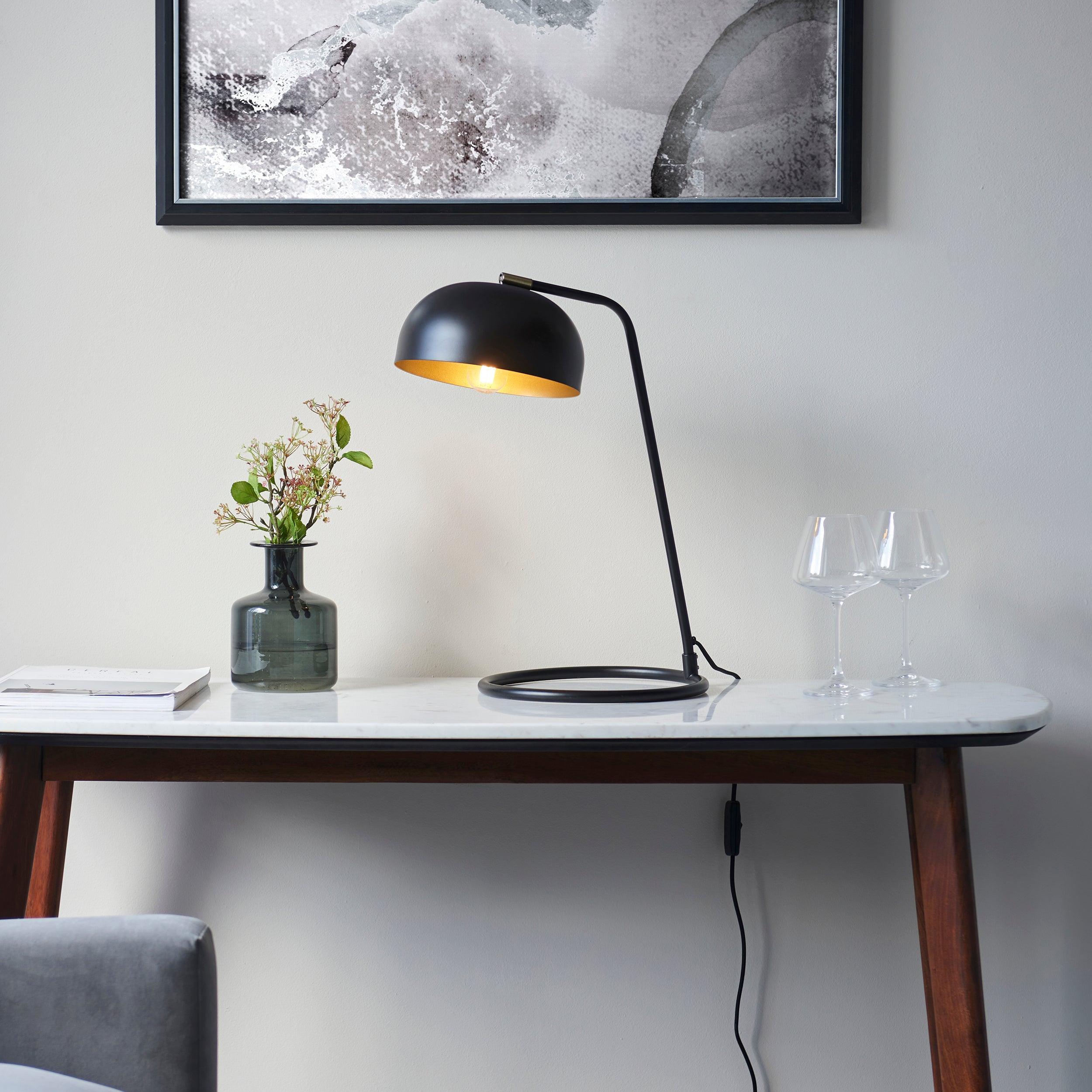 Brair New Black Industrial Table Lamp-Endon Lighting-Living-Room-Tiffany Lighting Direct-[image-position]