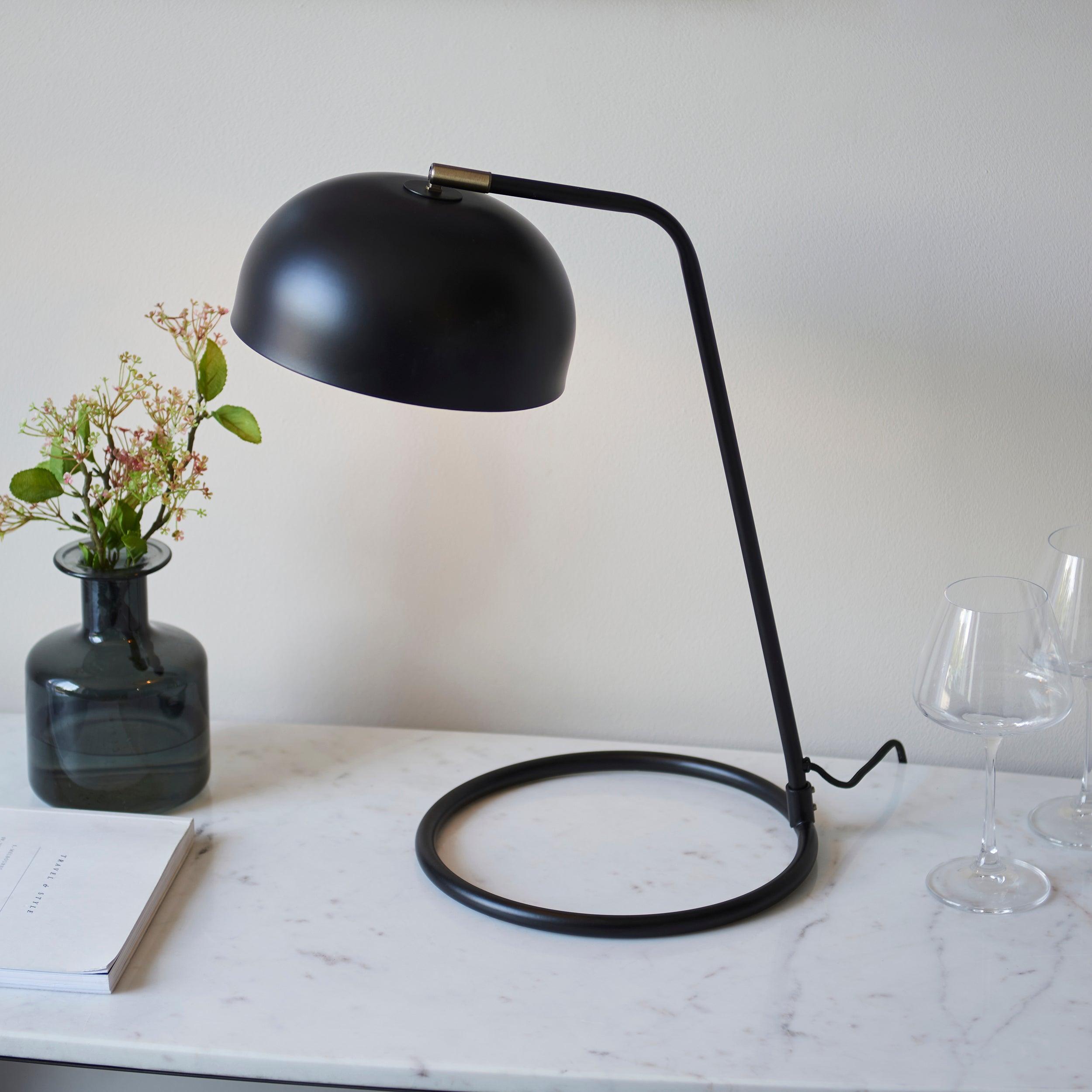 Brair New Black Industrial Table Lamp-Endon Lighting-Living-Room-Tiffany Lighting Direct-[image-position]