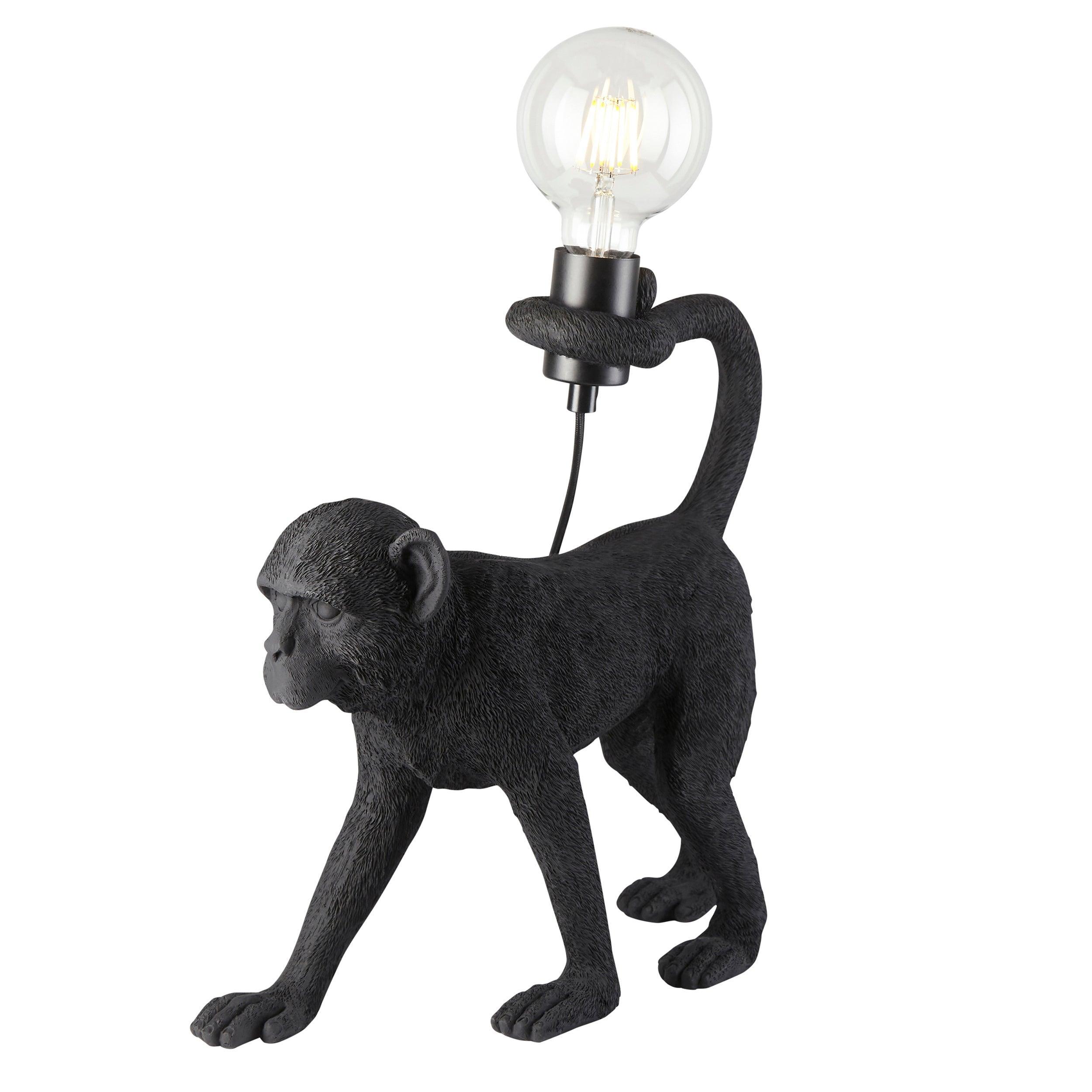 Capuchin Monkey Table Lamp - Black-Endon Lighting-Living-Room-Tiffany Lighting Direct-[image-position]