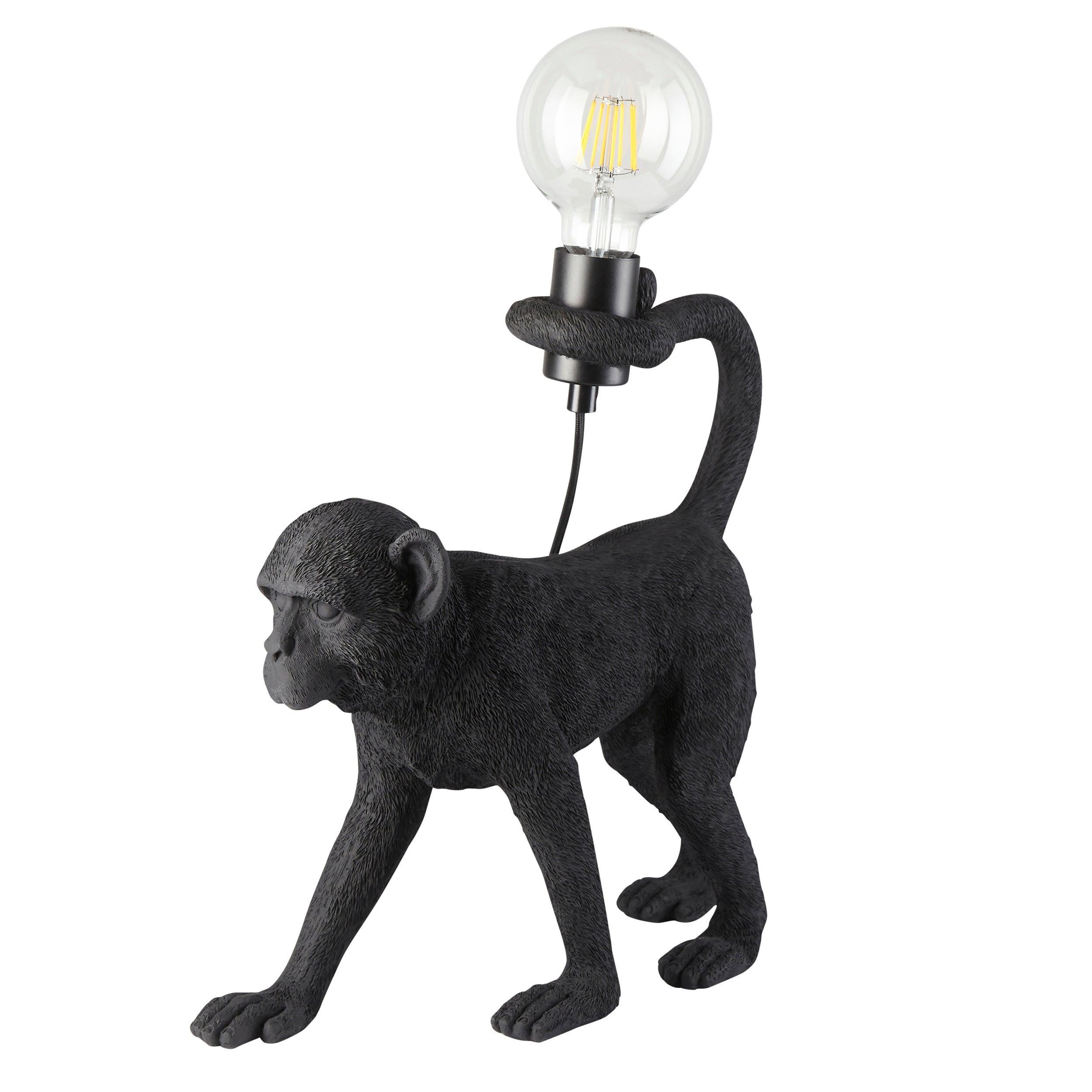 Capuchin Monkey Table Lamp - Black-Endon Lighting-Living-Room-Tiffany Lighting Direct-[image-position]