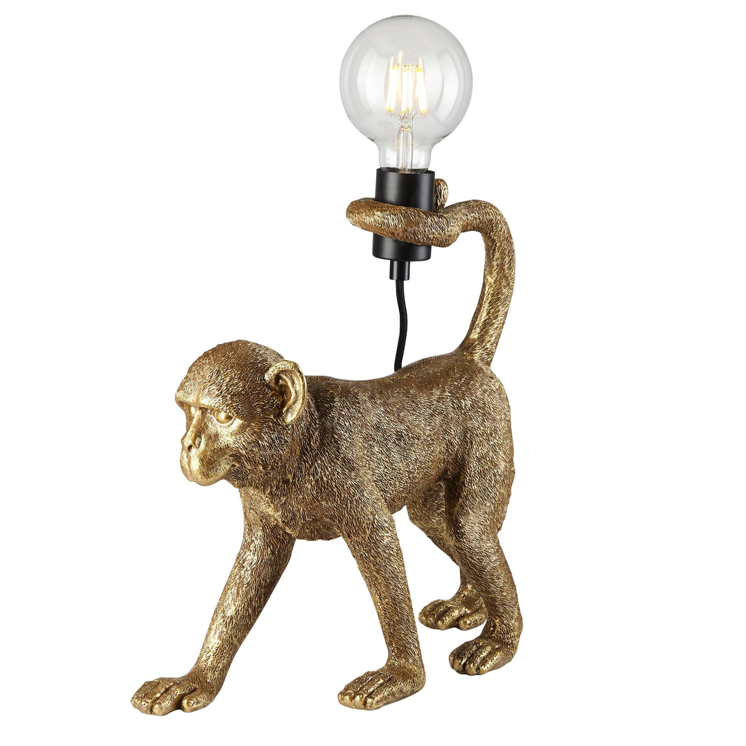 Capuchin Gold Monkey Table Lamp-Endon Lighting-Living-Room-Tiffany Lighting Direct-[image-position]