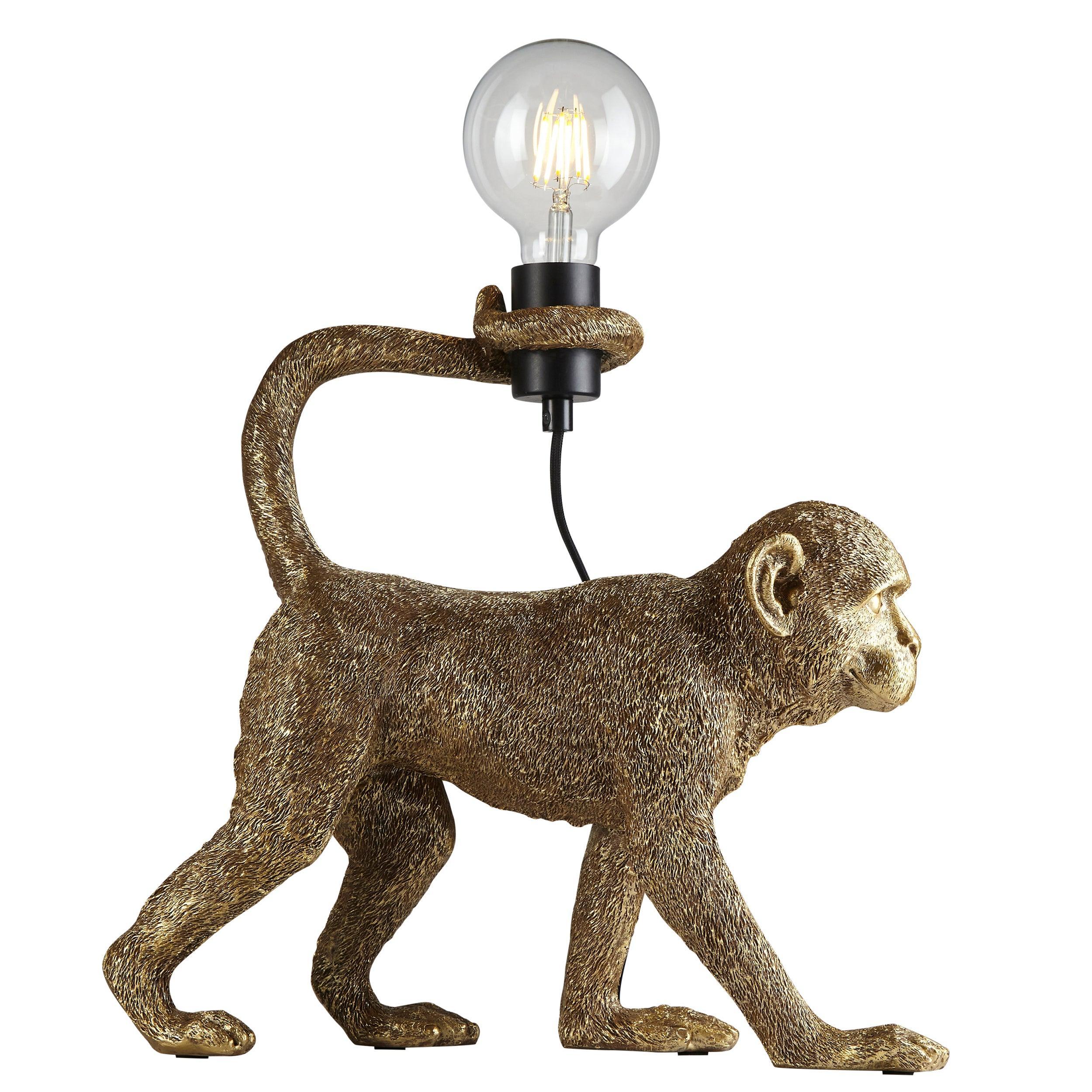 Capuchin Gold Monkey Table Lamp-Endon Lighting-Living-Room-Tiffany Lighting Direct-[image-position]