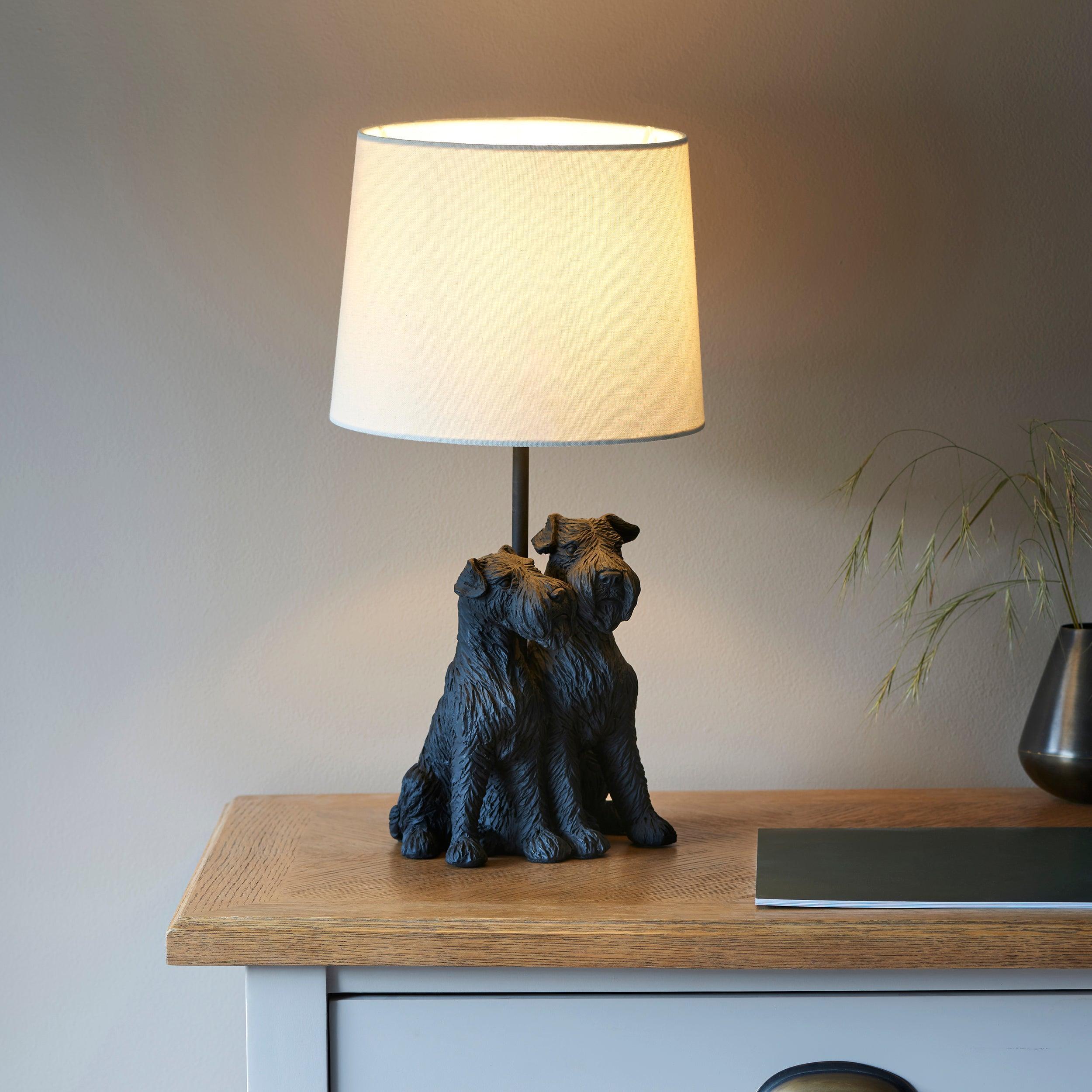 Westie Dog Table Lamp - Black-Endon Lighting-Living-Room-Tiffany Lighting Direct-[image-position]
