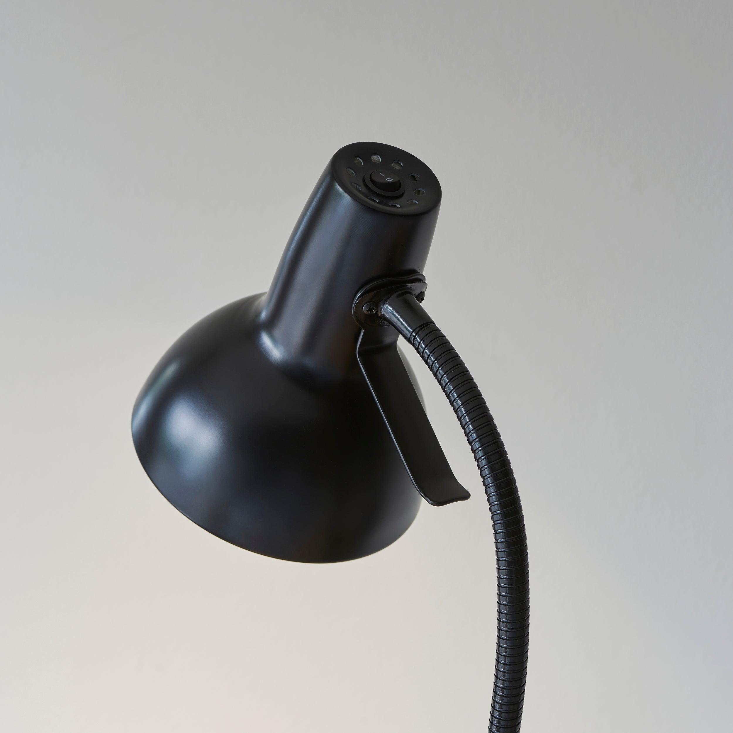amalfi black reading floor lamp by Endon Lighting Bedroom Hero Shot