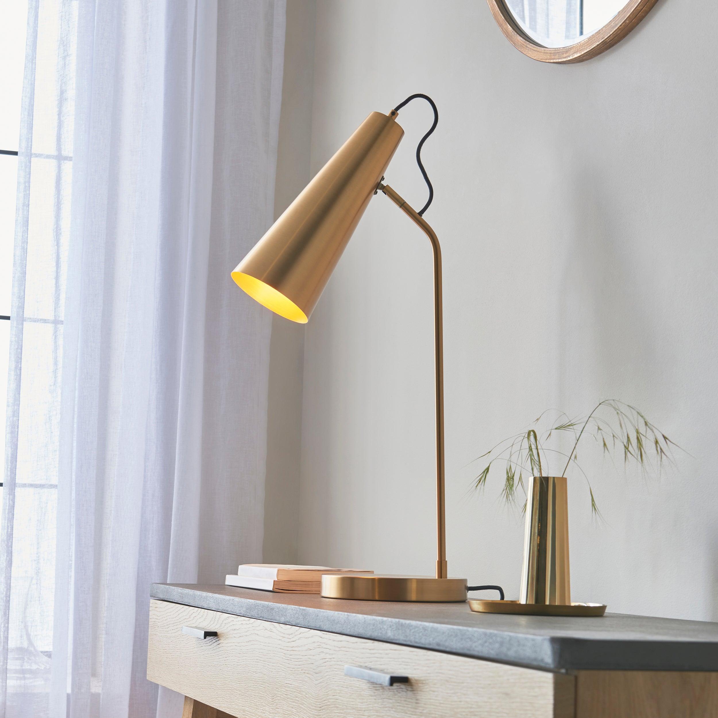 Karna New Industrial Brass Table Lamp-Endon Lighting-Living-Room-Tiffany Lighting Direct-[image-position]