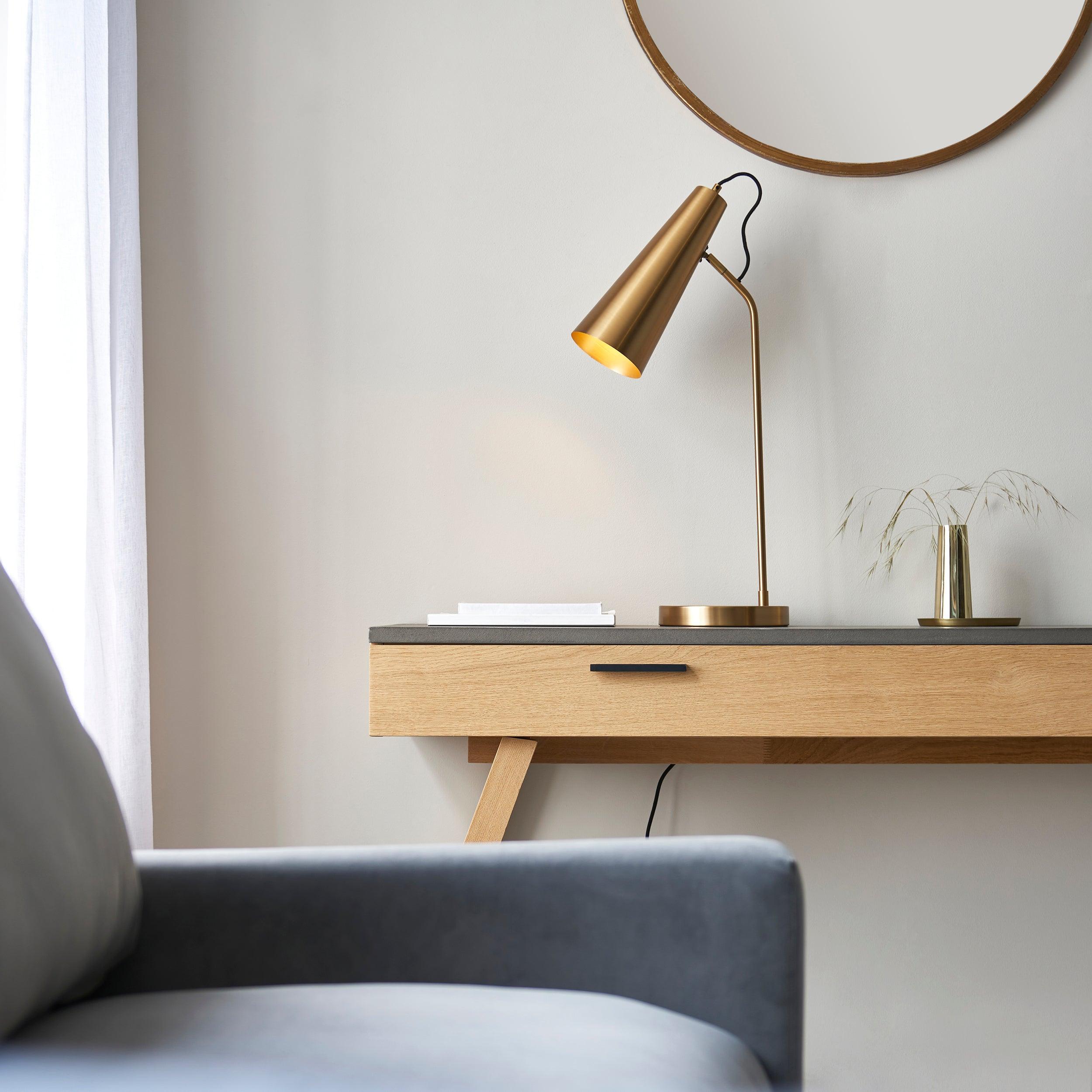 Karna New Industrial Brass Table Lamp-Endon Lighting-Living-Room-Tiffany Lighting Direct-[image-position]