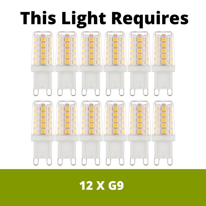 Lienz 12 Light Chrome Pendant Chandelier-Oaks Lighting-4-Tiffany Lighting Direct