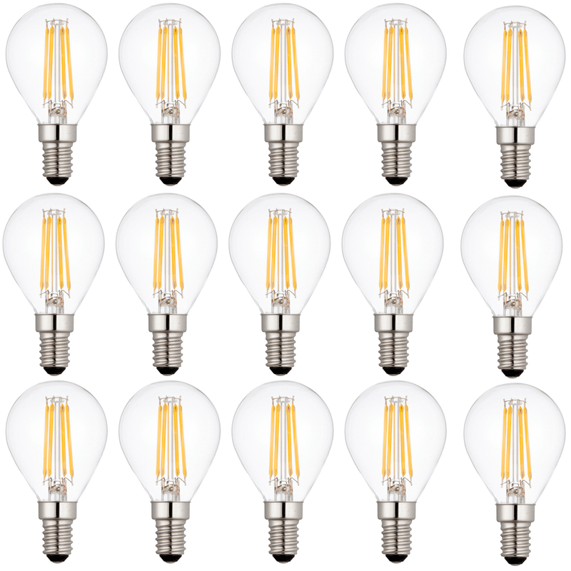 15 x E14 Filament LED Lamp/Bulb Dimmable 4W (40W Equivalent)