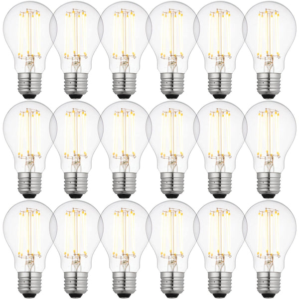 18 x E27 LED Dimmable Filament 6W Lamp/Bulb (40W Equivalent)