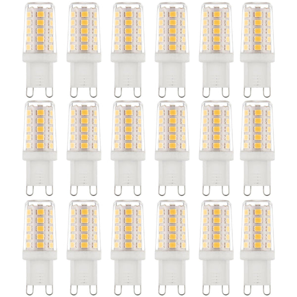 18 x G9 LED Non-Dimmable Light Bulb 2.3W Warm White