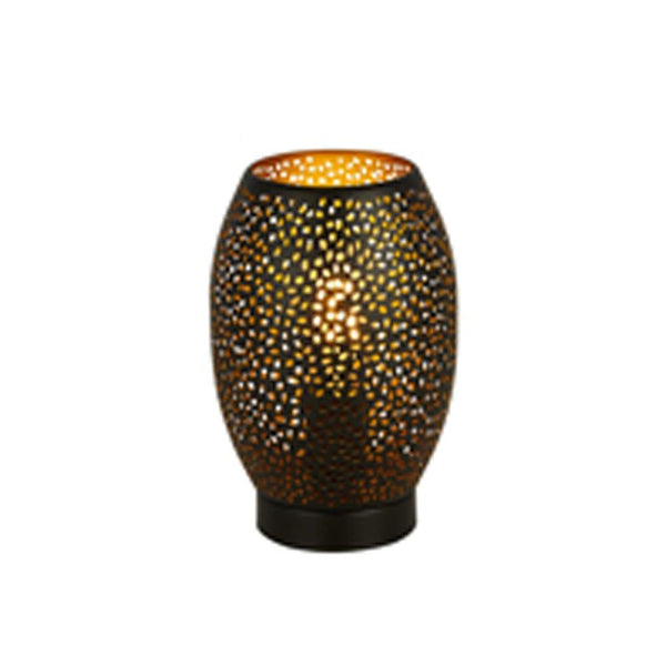 Searchlight Laser 1 Light Black And Gold Table Lamp 1