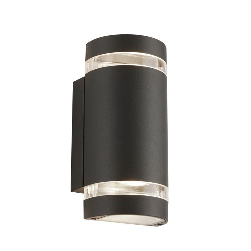 Sheffield Outdoor & Porch Curved Grey Up/Down Wall Light