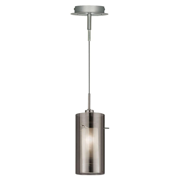 Duo 2 - 1 Light Ceiling Pendant Smokey/Frosted Glass Shades