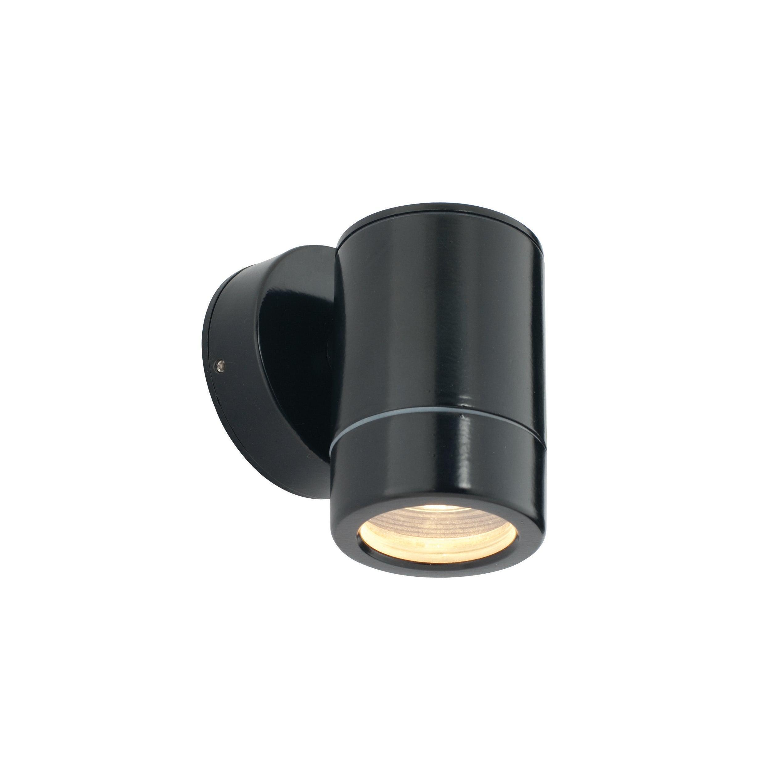 odyssey black outdoor down wall light ip65 7wby saxby lighting