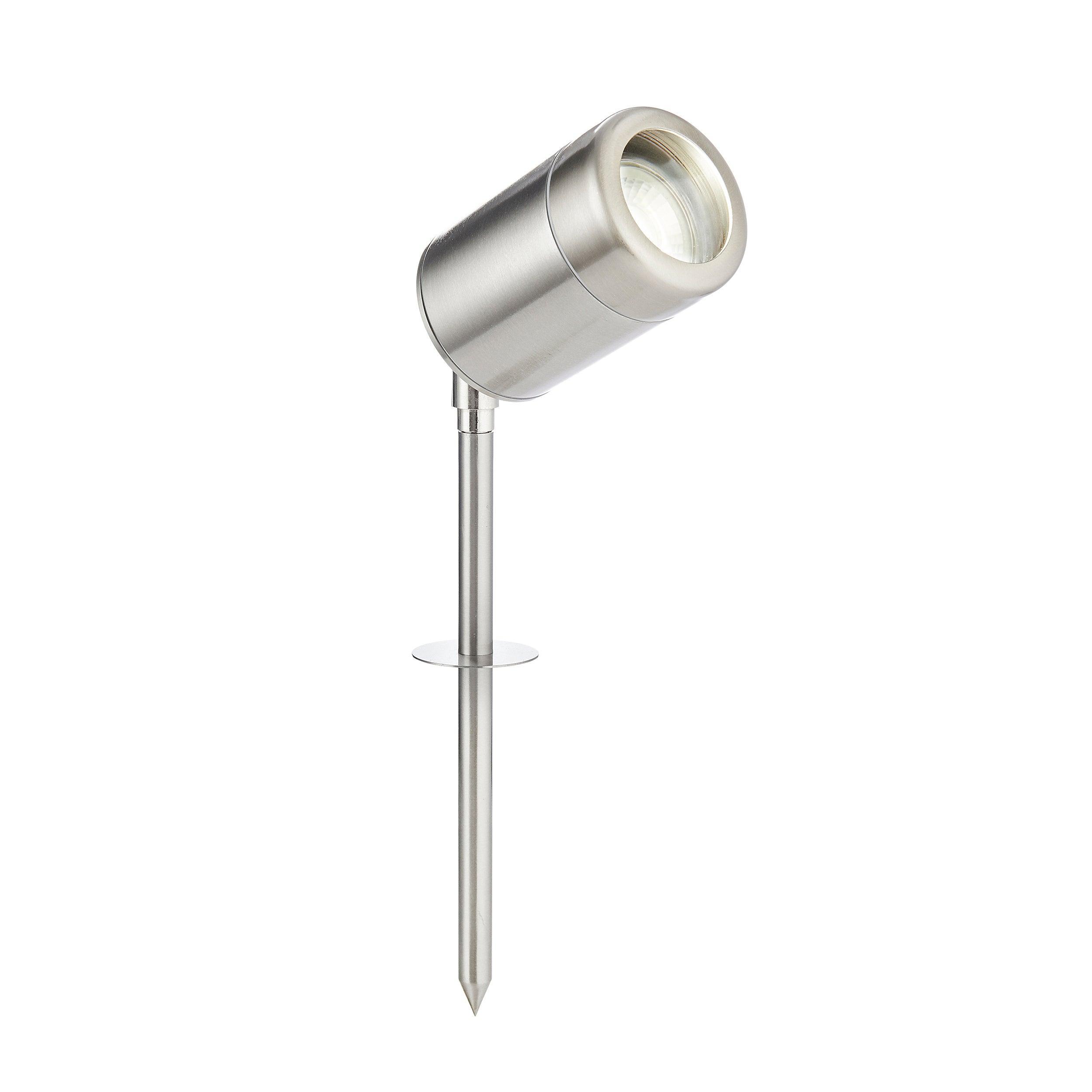 odyssey stainless steel garden spike light ip65 7wby saxby lighting