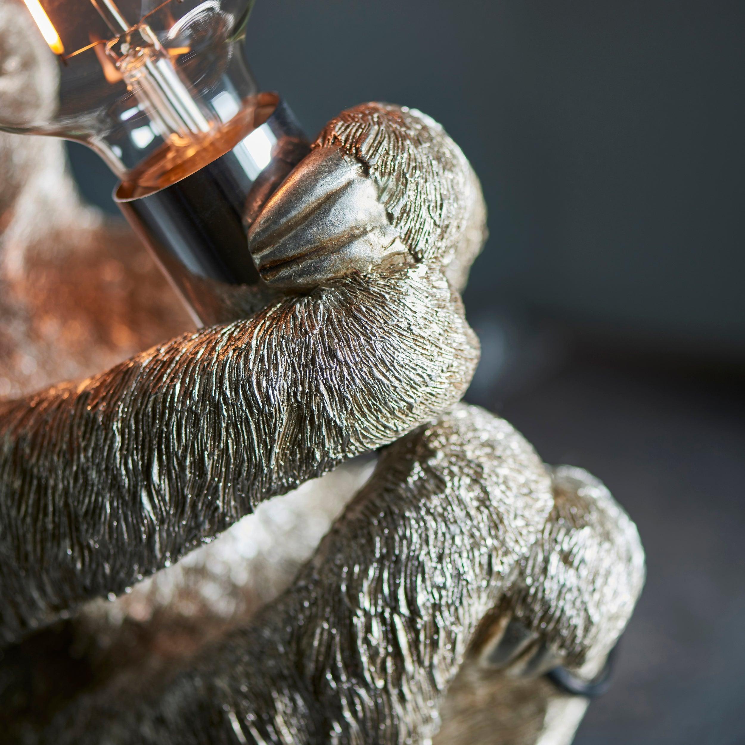 Lazy Silver Sloth Table Lamp-Living Lights-Living-Room-Tiffany Lighting Direct-[image-position]