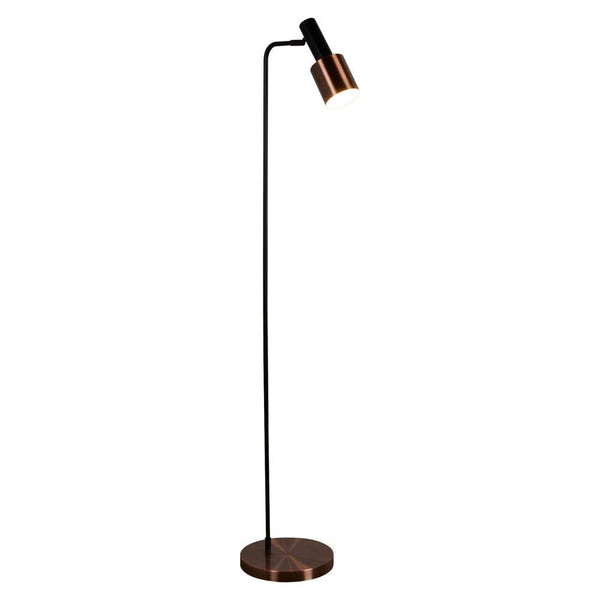 Denmark 1 Light Black & Copper Adjustable Floor Lamp by Searchlight Lighting 1