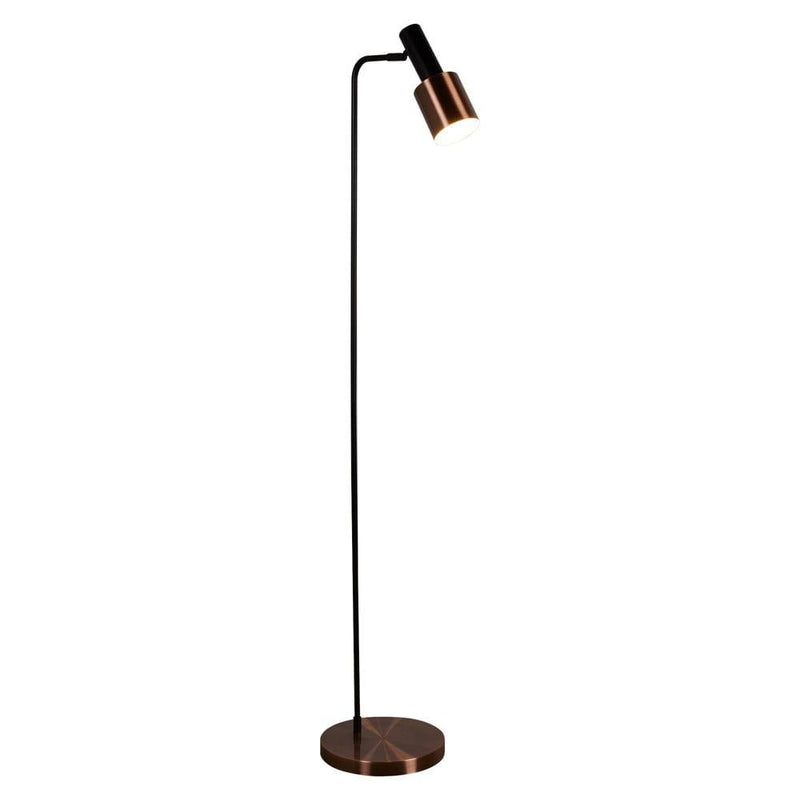 Denmark 1 Light Black & Copper Adjustable Floor Lamp by Searchlight Lighting 1