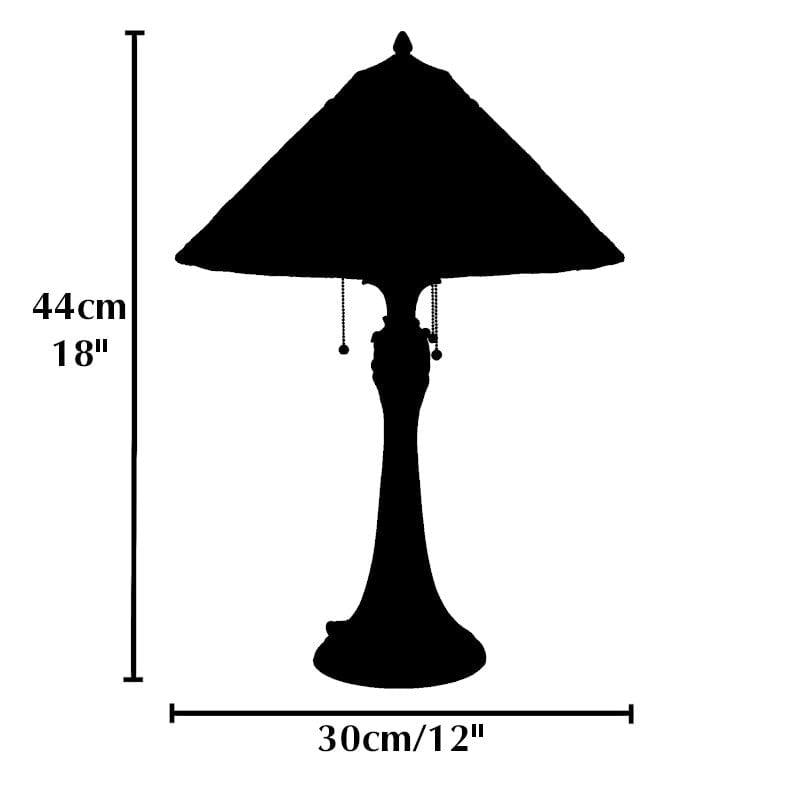Medium Tiffany Lamps - Rosette Tiffany Swan Neck Table Lamp