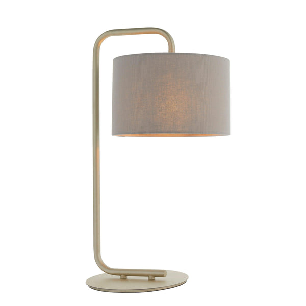 Dorset Gold Table Lamp - Slate Grey 23cm Shade