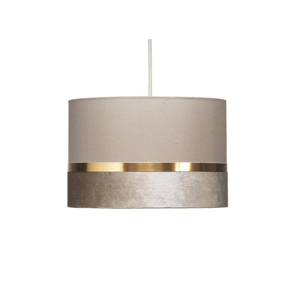 Thun Drum Beige With Gold Band Non Electric Ceiling Lamp Shade