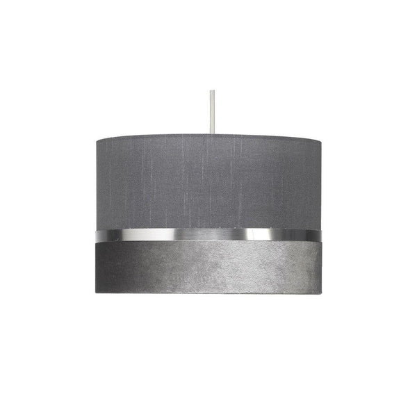 Thun Drum Grey With Gold Band Non Electric Ceiling Lamp Shade