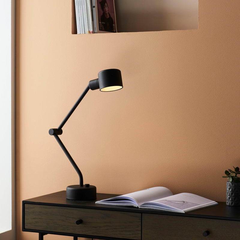 Triple Black Industrial Style Desk Lamp