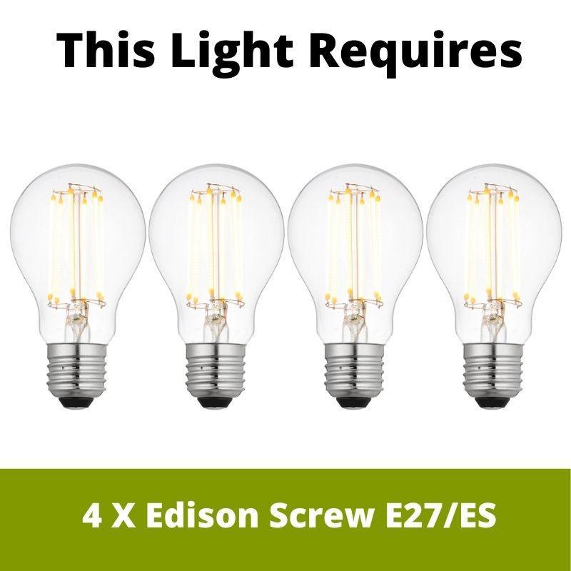   laser 4 light black and gold ceiling pendant by searchlight lighting, LED Lamp Bulb Guide