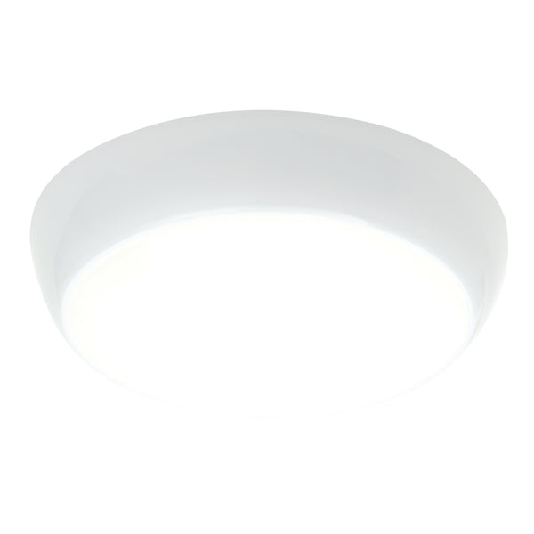 Vigor LED White Flush Ceiling Light with Microwave Emergency IP65 16W & 2W