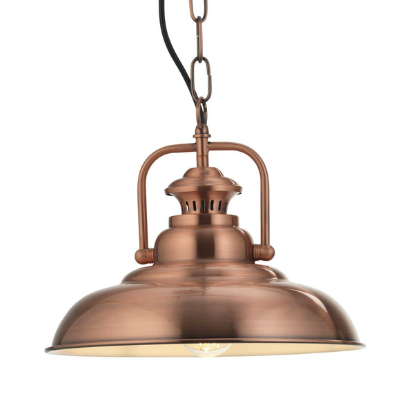 Oaks Lighting Sten Copper Ceiling Pendant - 32cm