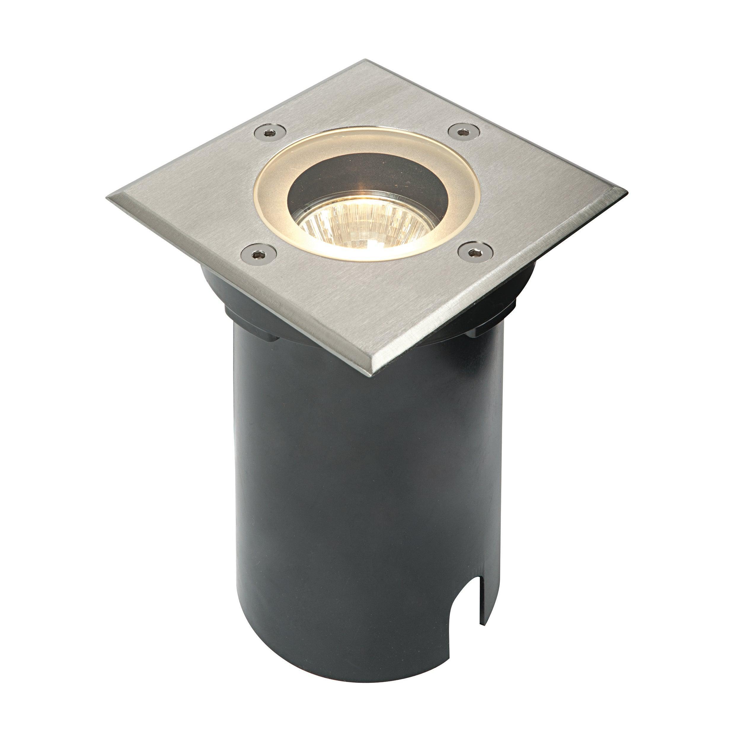 pillar stainless steel square marine grade led decking light ip65 50wby Saxby Lighting, close up image