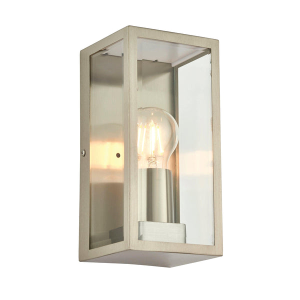 Endon Oxford Brushed Stainless Steel Outdoor Wall Light