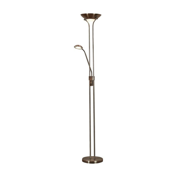 Mother & Child 2 Light LED Brass Floor Lamp Searchlight by Searchlight Lighting 1