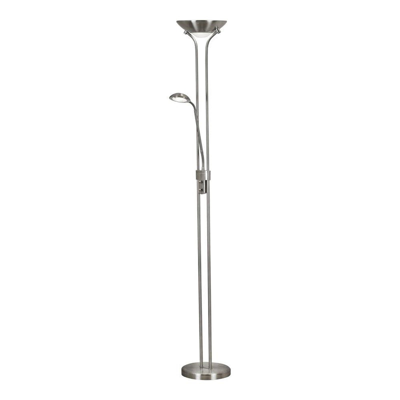 Mother & Child 2 Light LED Satin Silver Floor Lamp by Searchlight Lighting 1