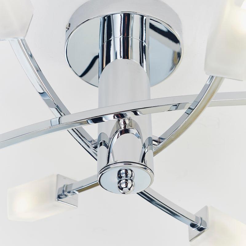 Havana 6lt Semi Flush Ceiling Light by Endon Lighting Living Room Image 6