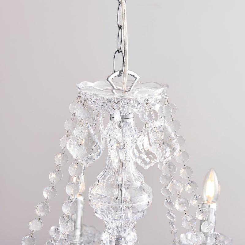 Traditional Ceiling Pendant Lights - Clearence Clear Acrylic & Chrome Plate 8LT Pendant Ceiling Light 308-8CL fitting light