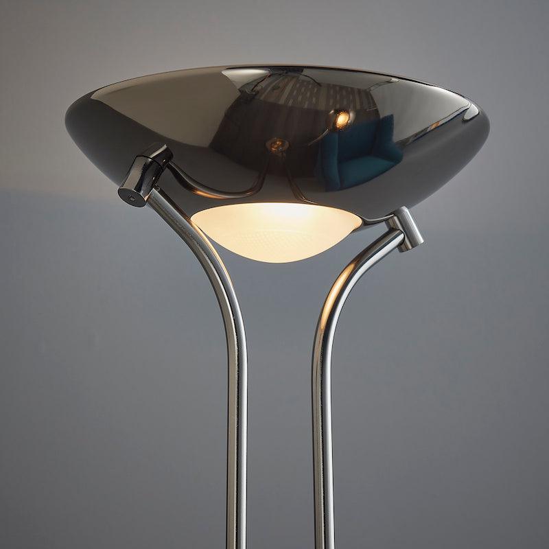 Endon Rome Black Chrome Finish And Opal Glass Floor Lamp by Endon Lighting 5