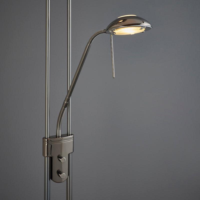 Endon Rome Black Chrome Finish And Opal Glass Floor Lamp by Endon Lighting 6