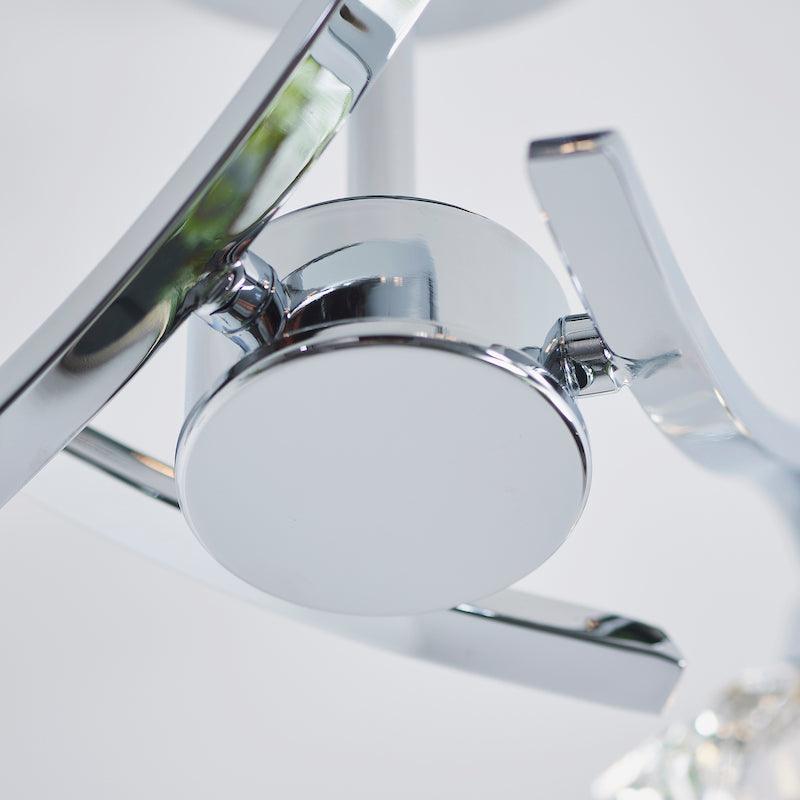 Traditional Flush & Semi Flush Ceiling Lights - Langella 3 Arm Chrome Finish Semi Flush Ceiling Light LANGELLA-3CH fitting