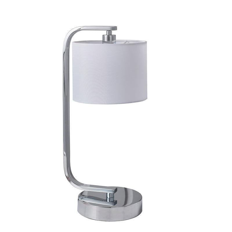Canning Chrome Table Lamp With White Shade - Endon Lighting 10