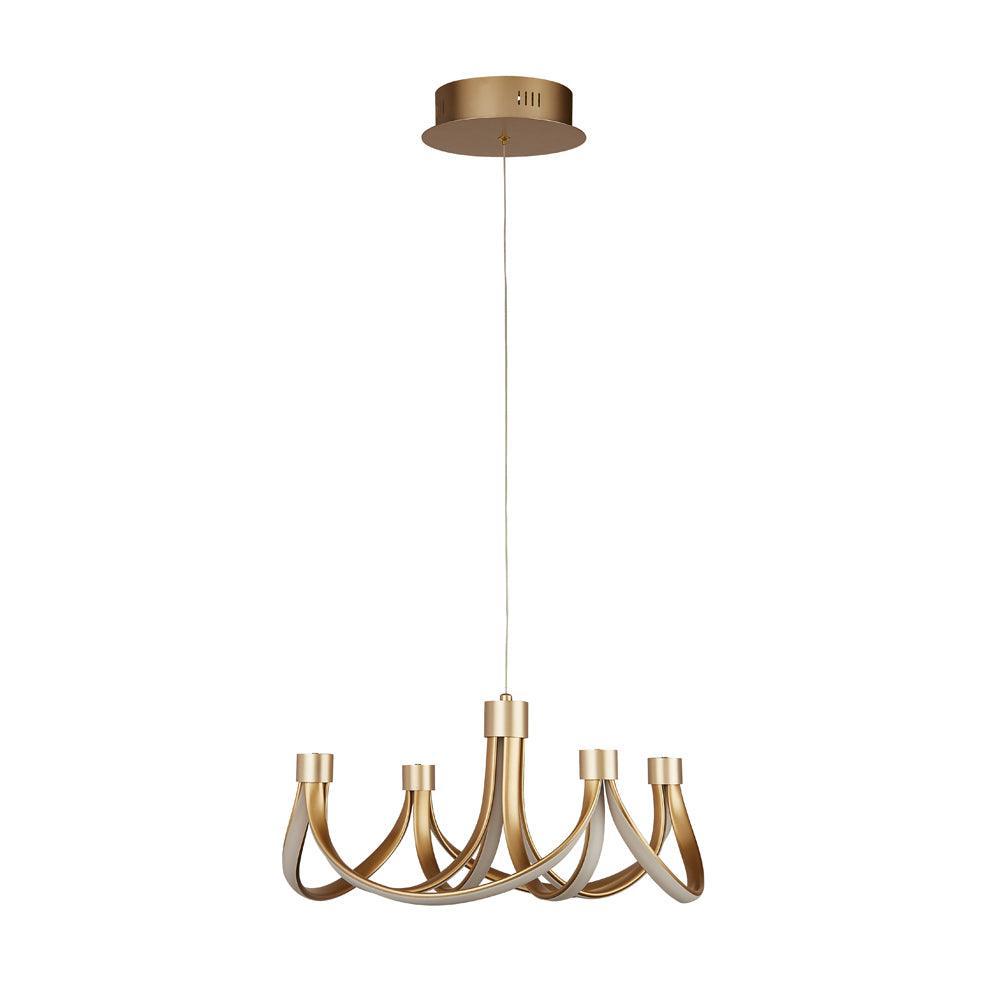 Signature 8 Arm LED Gold Semi-Flush/Pendant Ceiling Light-Ceiling Pendant Lights-2-Tiffany Lighting Direct