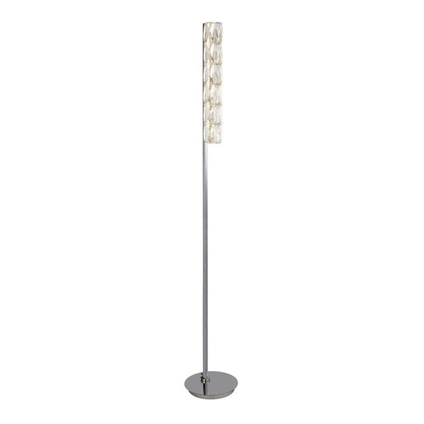 Searchlight Remy LED Chrome & Hexagonal Crystal Floor Lamp by Searchlight Lighting 1