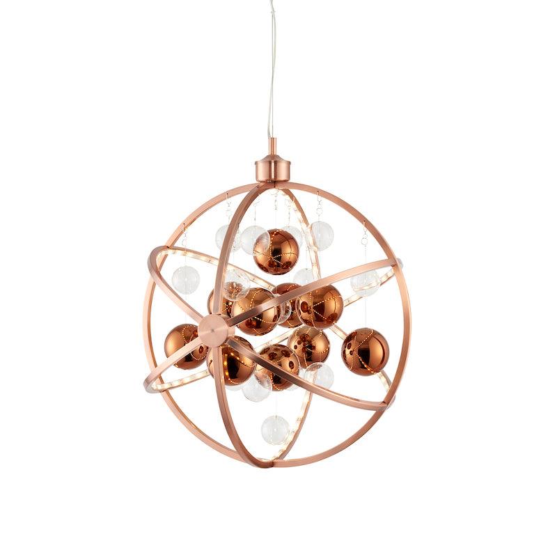 Traditional Ceiling Pendant Lights - Muni Copper With Clear & Copper Glass Pendant Ceiling Light MUNI-CO off