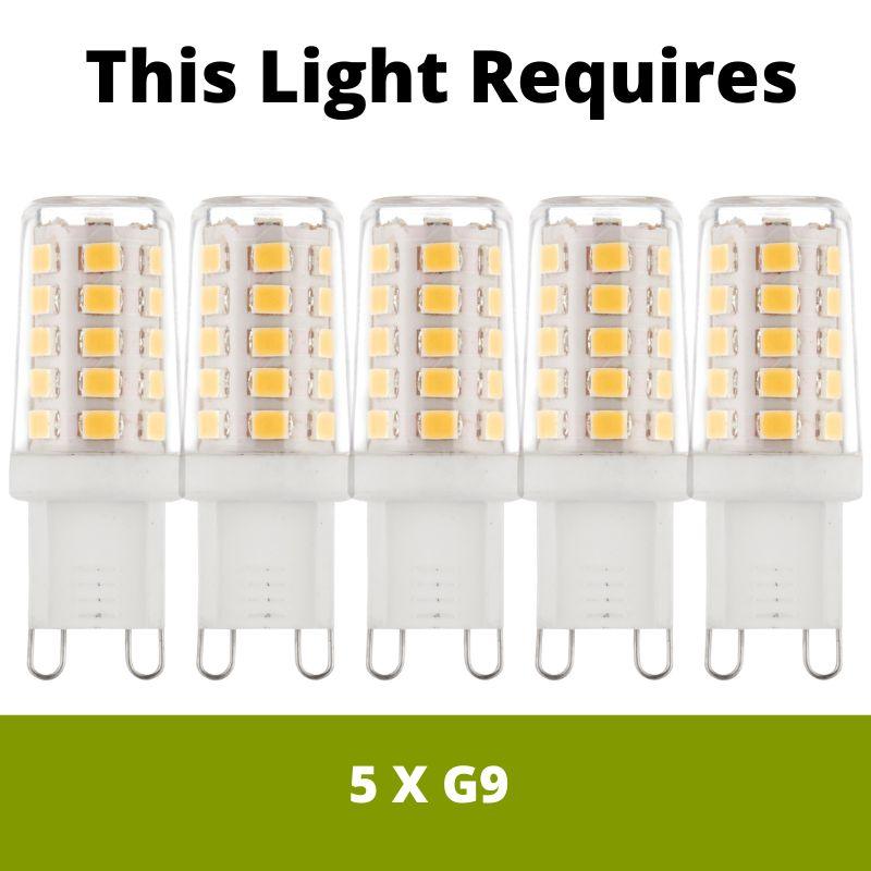 Kichler Aleeka 5 Light LED Pewter Chandelier-Elstead Lighting-4-Tiffany Lighting Direct