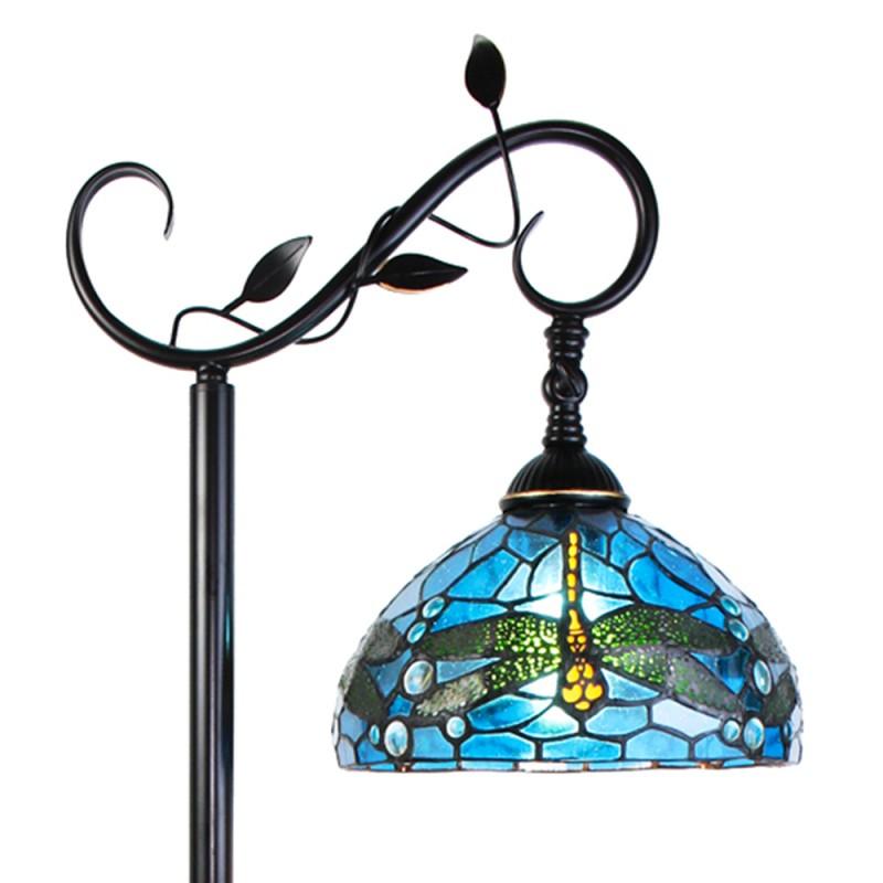 Blue Dragonfly Swan Neck Tiffany Floor Lamp - Tiffany Lighting Direct