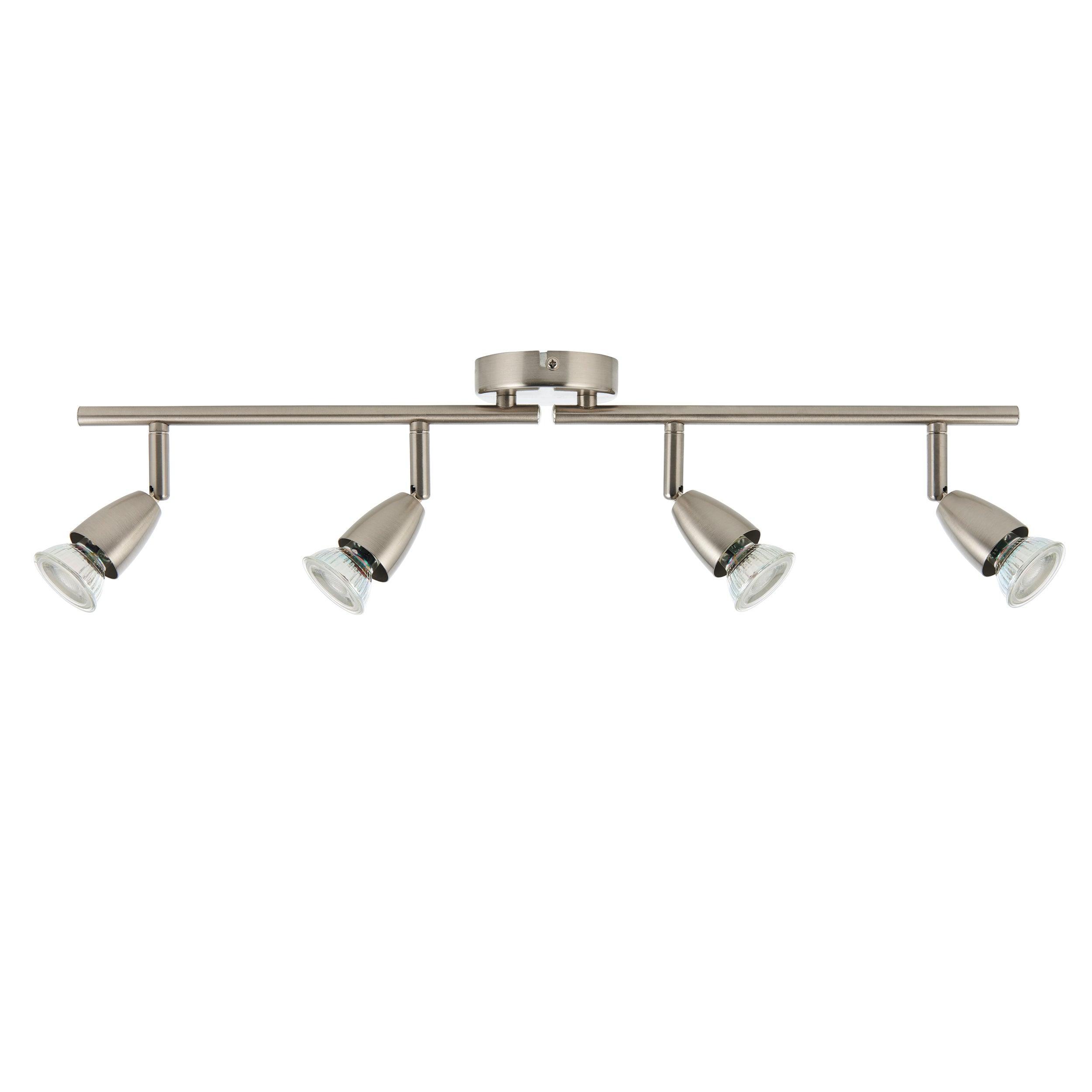 amalfi 4 light nickel bar spotlight 35w by saxby lighting, close up image 228